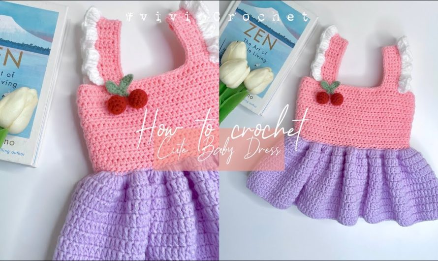 How To Crochet Baby Dress | 0-3 Month Baby Dress