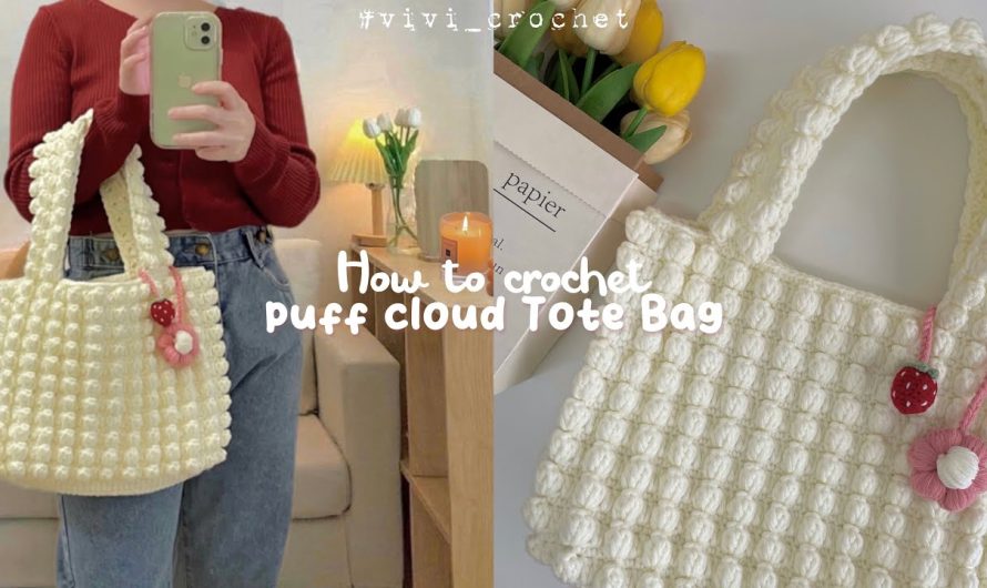 ☁️ How To Crochet a Puff Cloud Tote Bag