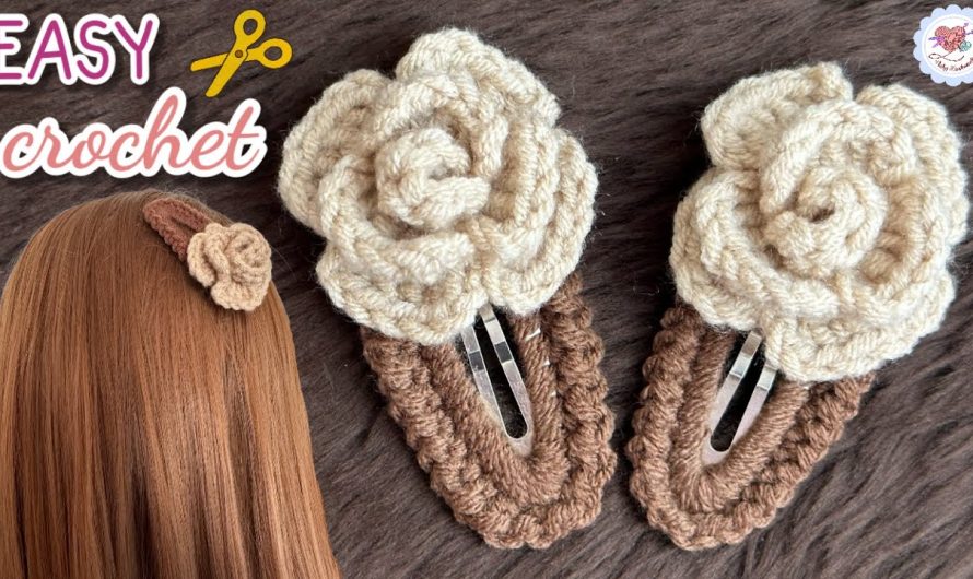 Crochet Rose Hair Clips: A Beautiful Handmade Accessory – Step-by-Step Guide