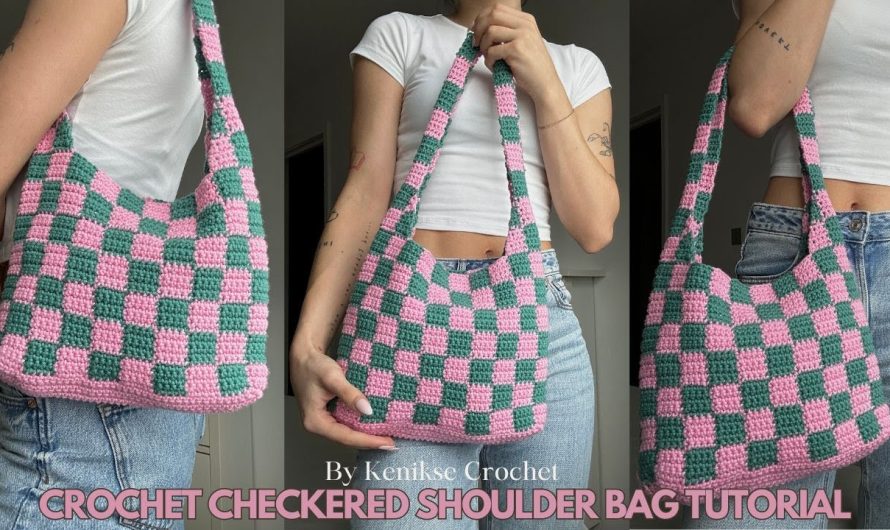 Crochet Checkered Tote Bag Tutorial