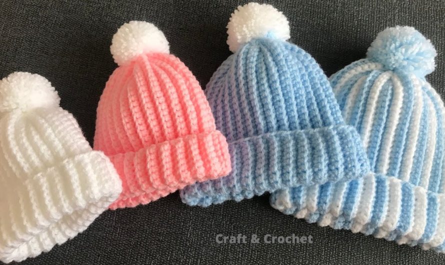 The Sunset Beanie: A Classic Ribbed Crochet Hat Pattern
