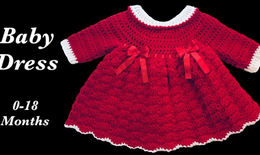 Crocheted Baby Dress: Christmas Style