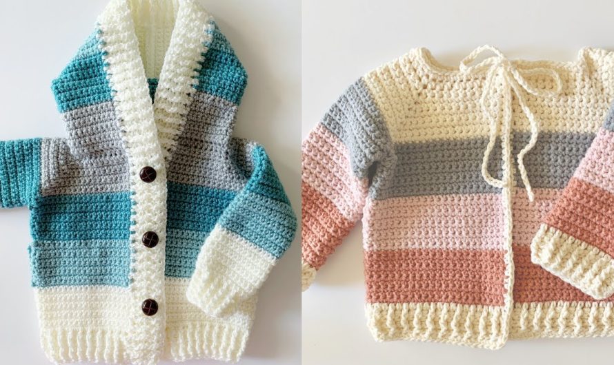 The Sweet Meadow Four-Color Baby Sweater A Detailed Crochet Pattern