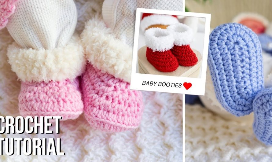 Keep Tiny Toes Toasty with These QUICK and EASY Crochet Booties for Baby! ❤️