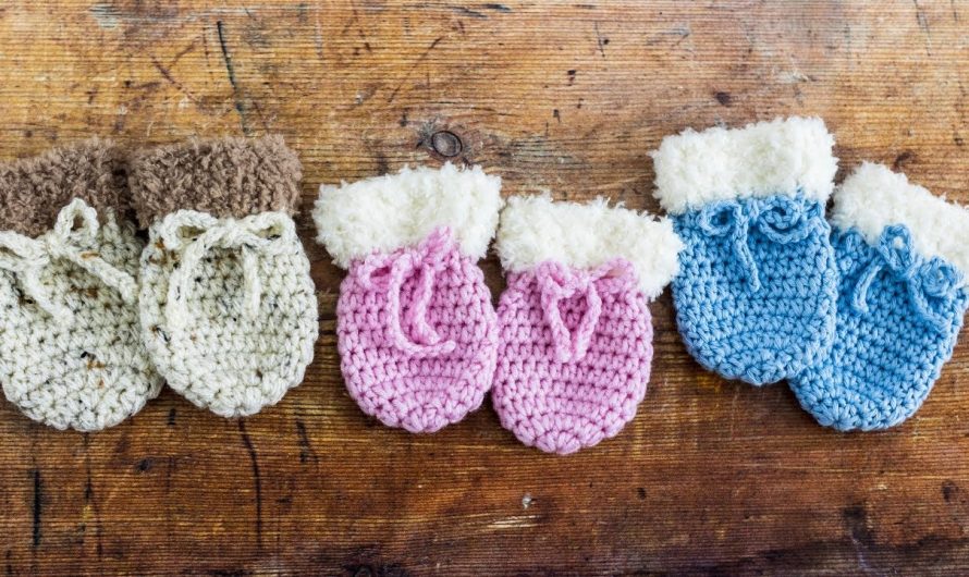 How to Make Fur Crochet Baby Mittens (Step-by-Step)