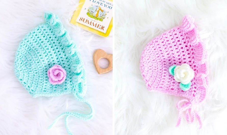 How to Make a QUICK and EASY Crochet Baby Bonnet