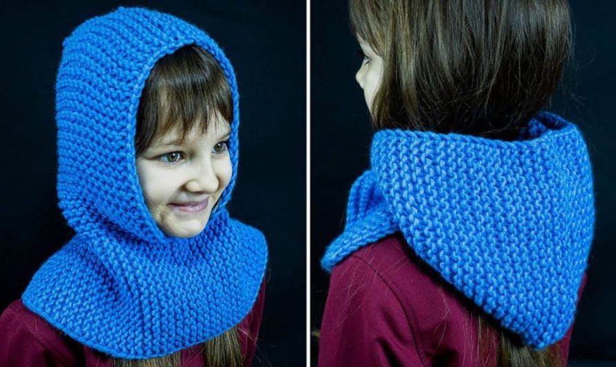 How to Make a Warm Hood/Snood on 2 Knitting Needles (Beginner Friendly)