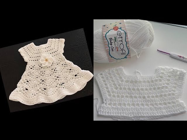 Crochet yoke for babies 0 to 3 months
