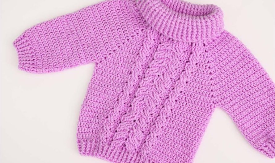 Crochet sweater with spikes and eight with turtleneck