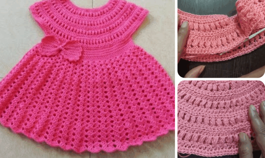 Beautiful crochet frock( for 1 year to 7 year)
