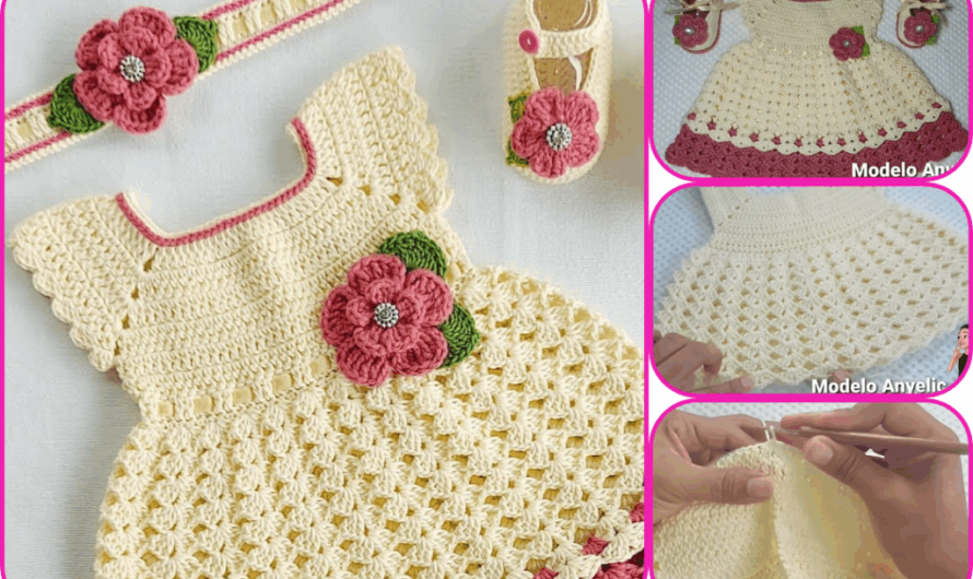 Angelic Baby Dress (0–3 Months) – Easy Crochet Pattern