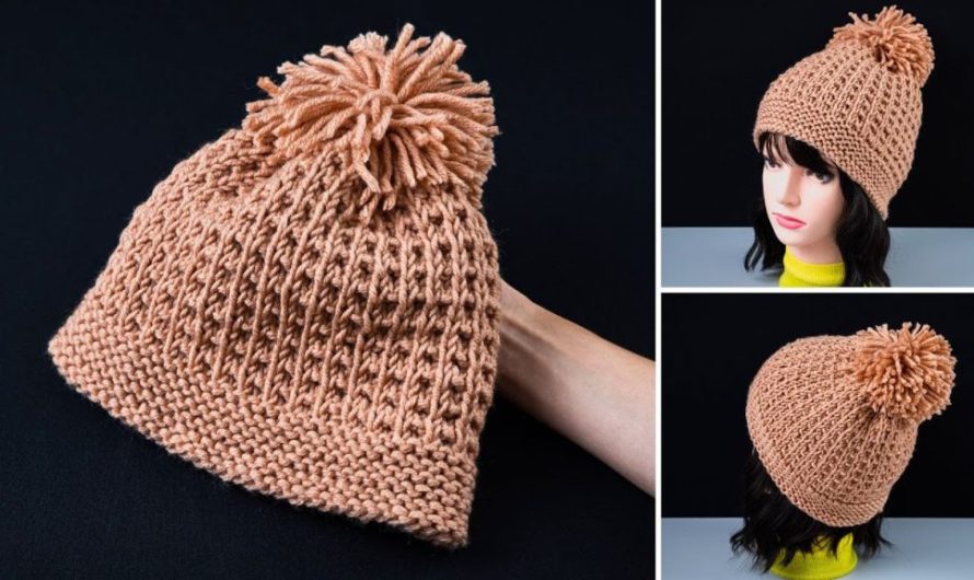 How to Make A very simple knitted hat – an interesting stitch pattern!