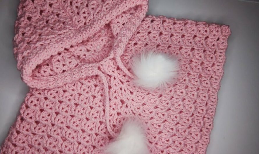 How to Crochet a Hooded Winter Poncho for Girls (1-5 Years)
