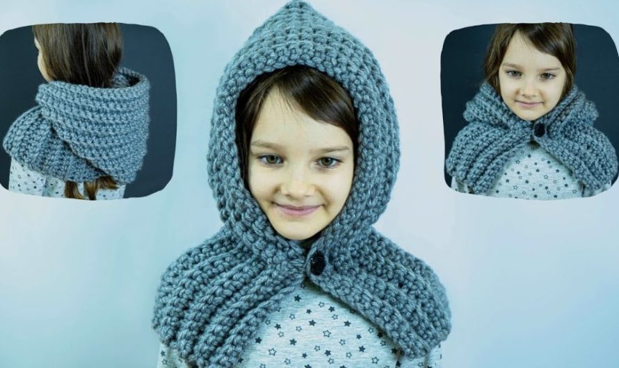 How to Make a Warm Hood-Scarf (Snood) with a Button