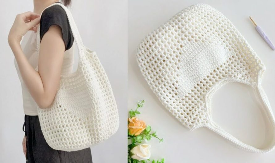 Crochet a Summer Hollow Shoulder Tote Bag