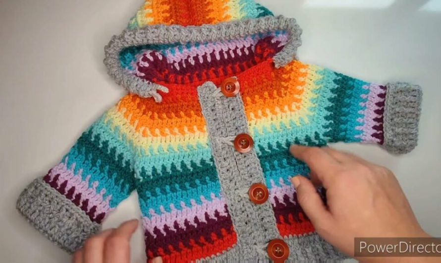 🧶 How to Make a Crochet Baby Hoodie 👶💞