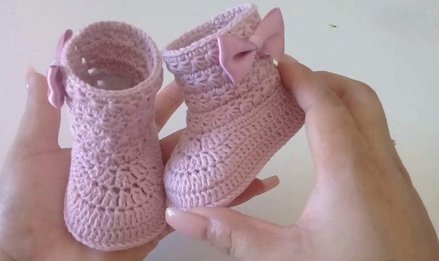 Amazing Crochet booties in jasmine stitch – all sizes