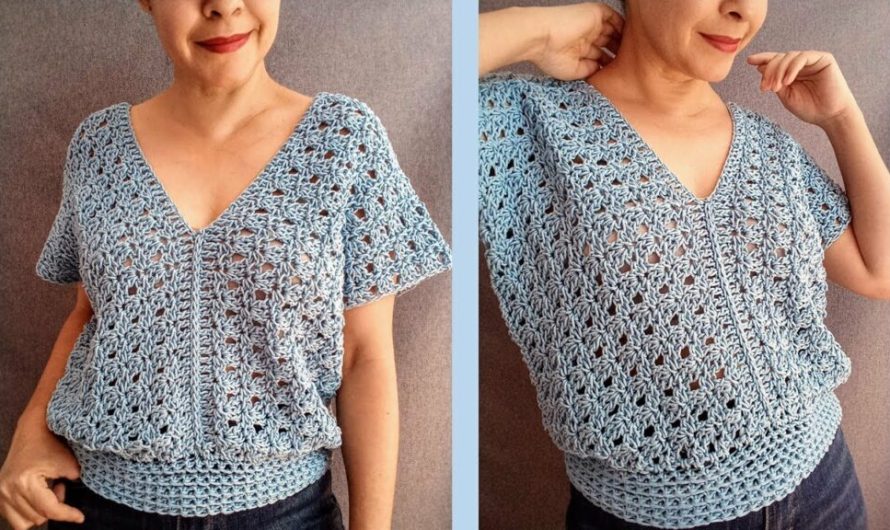 A Detailed Guide to Crocheting a V-Neck Blouse for Women