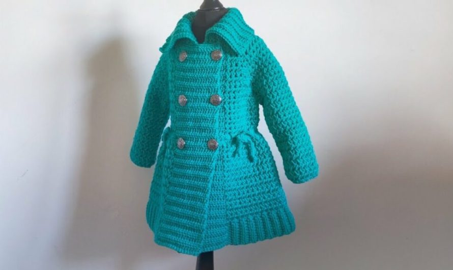 How to Crochet a Double-Breasted Coat-Cardigan for Girls
