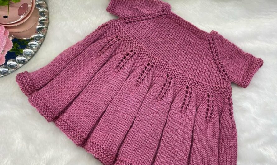 Discover the Herringbone Knitted Baby Dress on Two Needles 🌸🌾✨