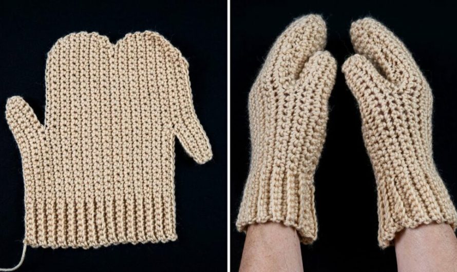 How to Crochet Mittens in a Simple Way (One-Swatch Method)