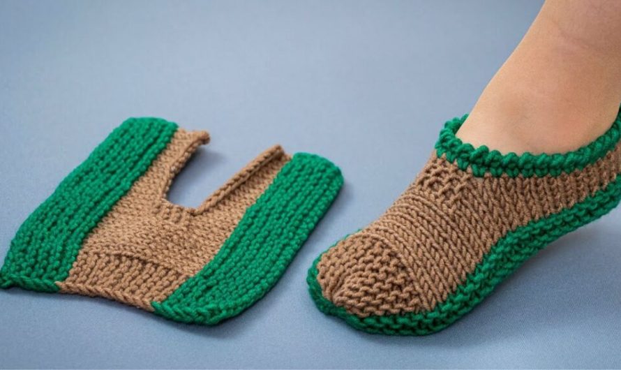 How to Make Comfortable Slippers on 2 Knitting Needles (Beginner Guide)