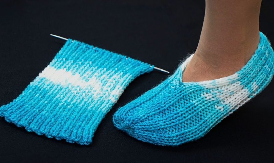 How to Make the Simplest Knitted Slippers