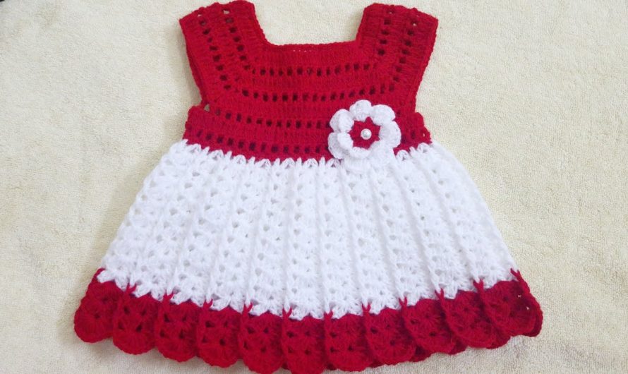 A Classic Red & White Baby Dress Pattern