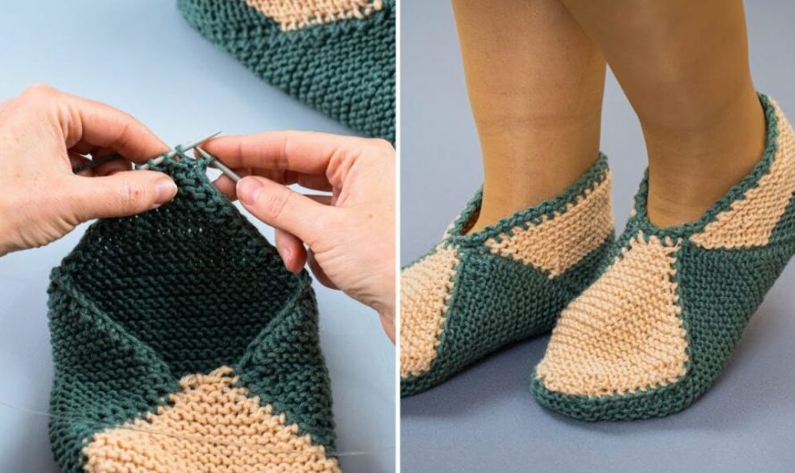 How to Make Simple and Original Knitted Slippers