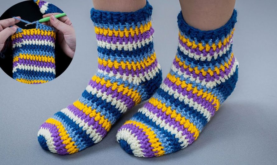 How to Make Easy Socks/Slippers Out of Leftover Yarn – A Beginner-Friendly Tutorial