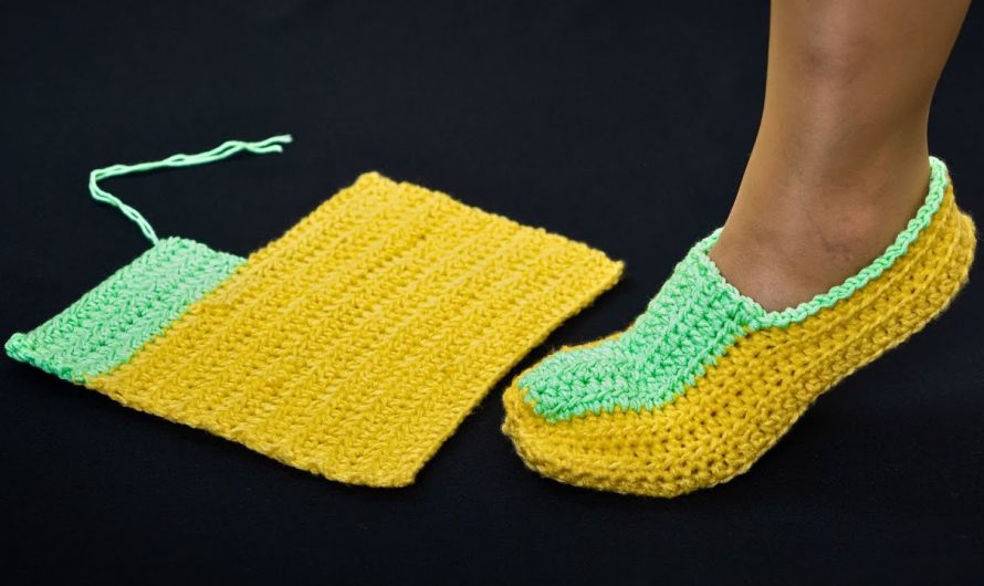 How to Make Simple Crochet Slippers from One Swatch – A Beginner-Friendly Tutorial