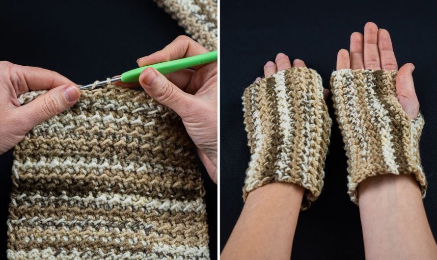 How to Make Very Quick and Easy Crochet Fingerless Gloves