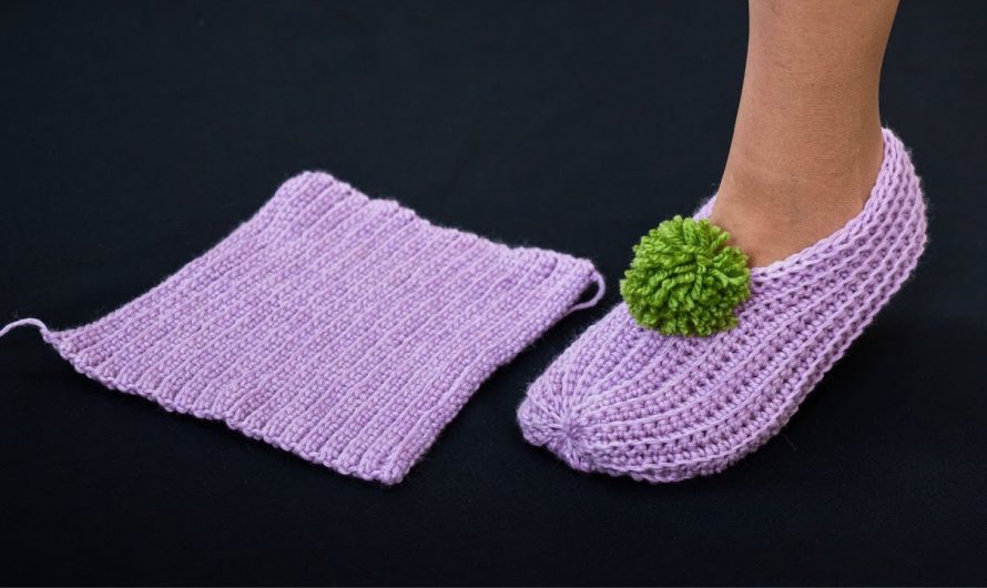 How to Make a Very Easy Crochet Slipper from a Rectangle
