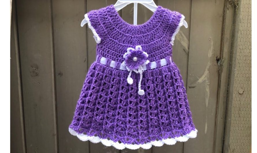 How to crochet a baby dress 0-3 months