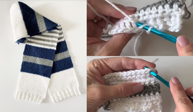 HALEY’S COLLEGE SCARF// BEGINNER SCARF CROCHET PATTERN