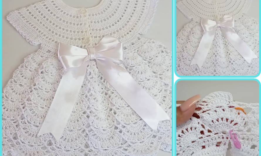 How to Make an Elegant Step-by-Step Crochet Dress (0 to 3 Months)
