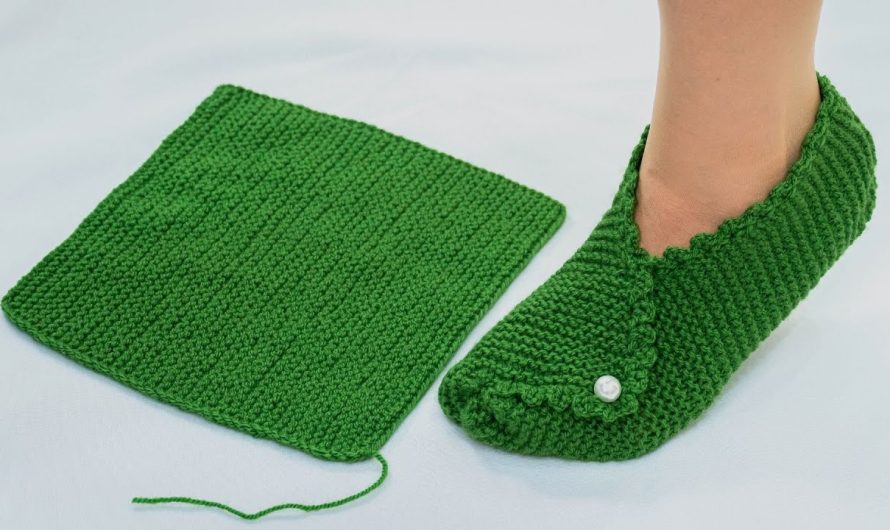 How to Knit Slippers Out of a Square (Easy & Simple!)