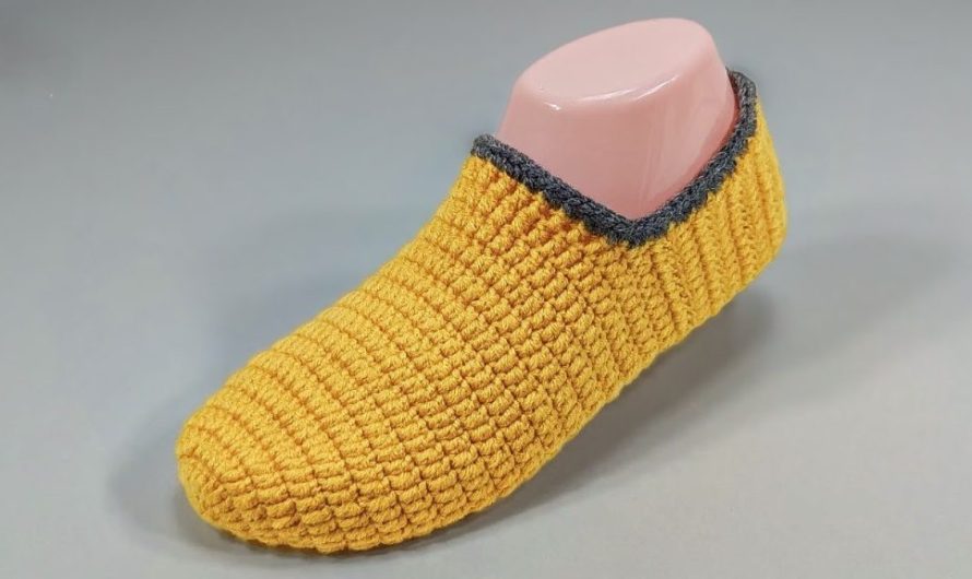 Sunshine Ribbed Slipper : Crochet Your Coziest House Shoes