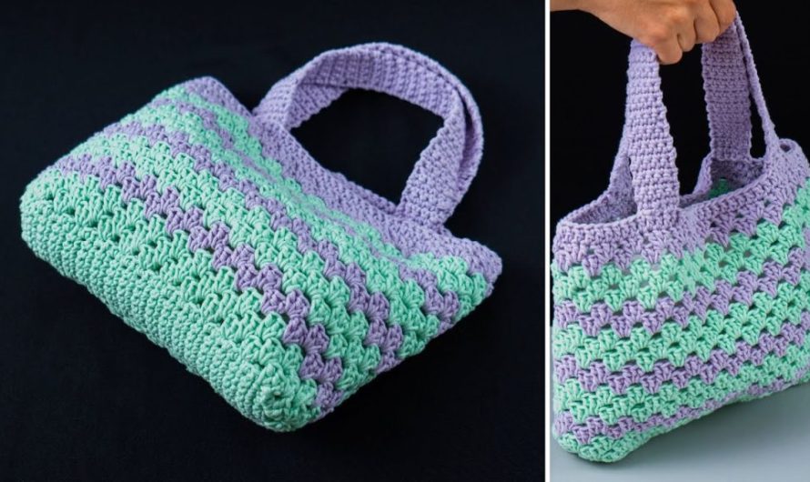 Easy model crochet tote bag – tutorial for beginners