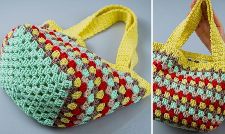 Very easy crochet tote bag! Step by Step Tutorial