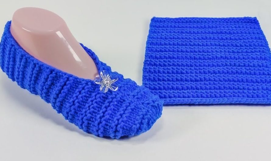 Easy and beautiful knitting slipper
