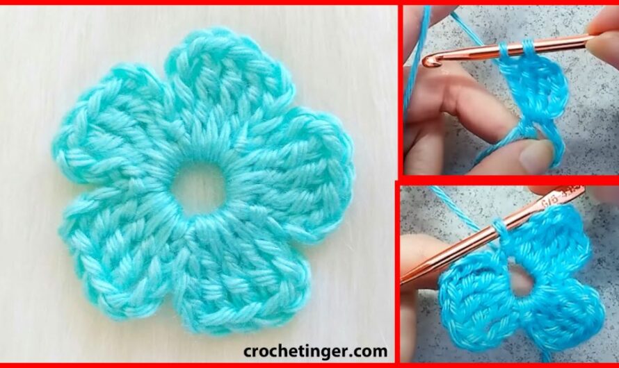 How to Crochet a Simple & Easy Crochet Flower | Free pattern for Absolute Beginners
