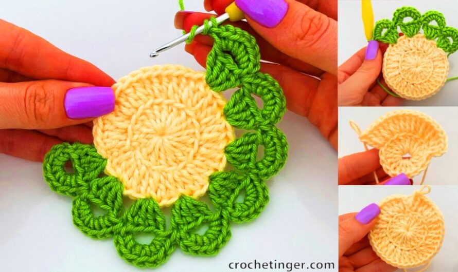 How To Crochet A Round Crochet Template with Two Lines in One – Free Pattern