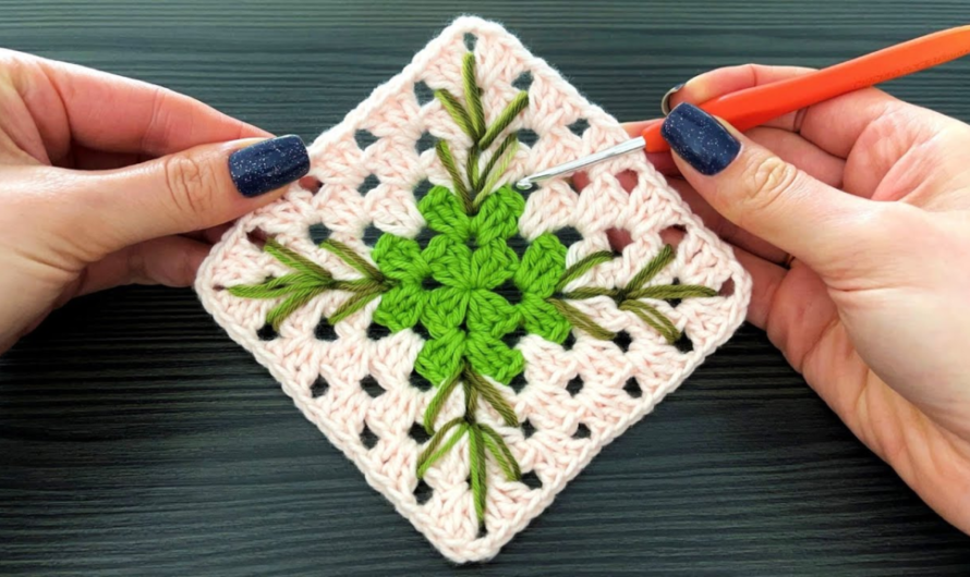 Super Easy DIFFERENT AND EASY CROCHET SQUARE