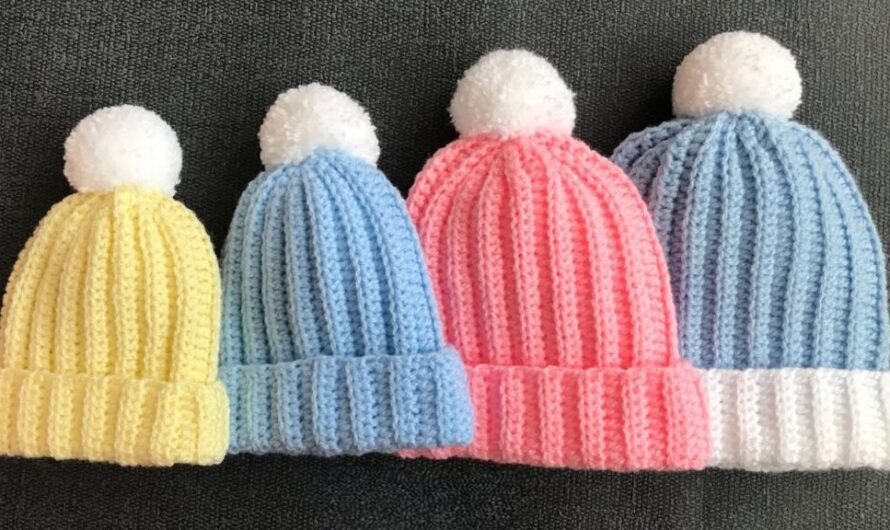 Easy & fast crochet baby hat/crochet beanie: Video tutorial