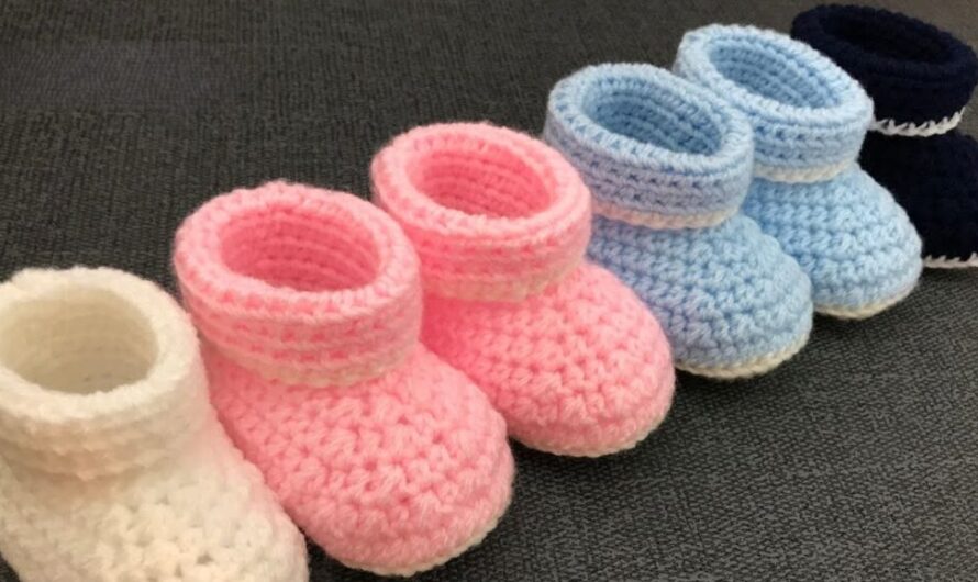 Easy crochet baby booties: Video tutorial