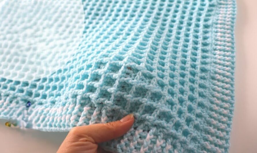 Crochet Waffle Stitch Blanket You Will Love